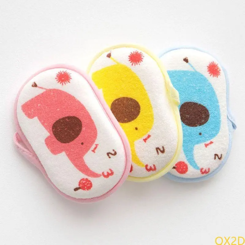 Infant Towel Shower Soft Sponge Cleaning Tool Baby Rubbing Body Wash Brush