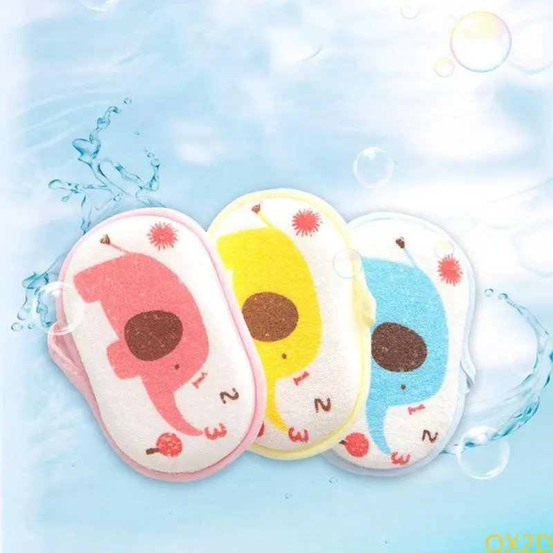 Infant Towel Shower Soft Sponge Cleaning Tool Baby Rubbing Body Wash Brush