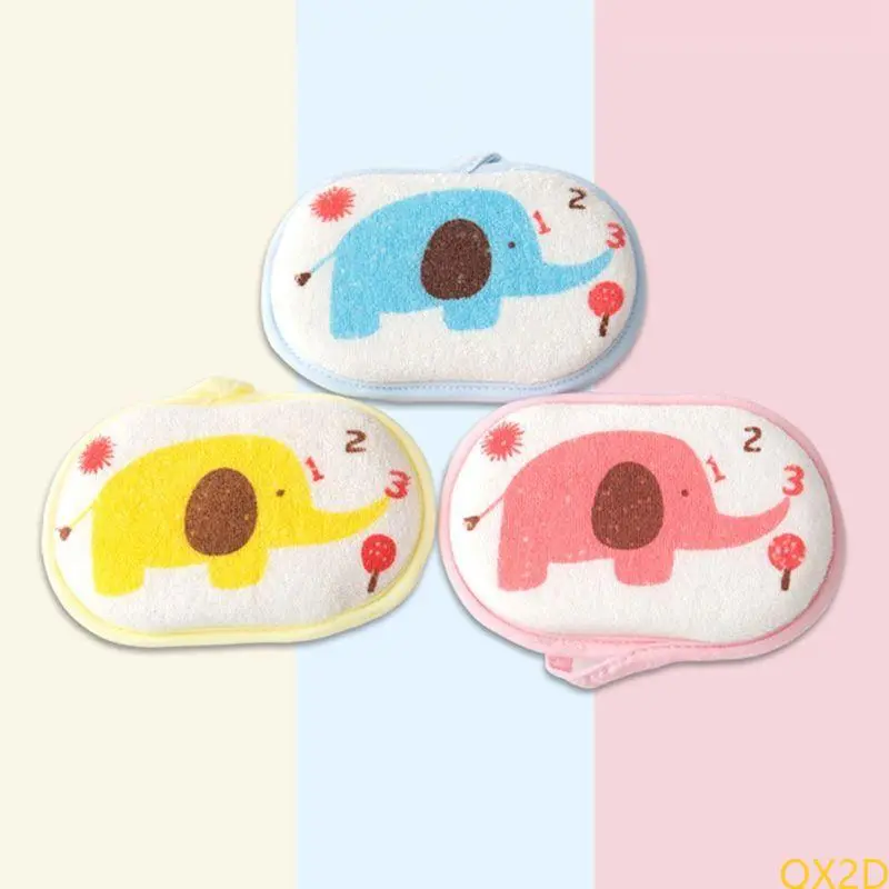 Infant Towel Shower Soft Sponge Cleaning Tool Baby Rubbing Body Wash Brush