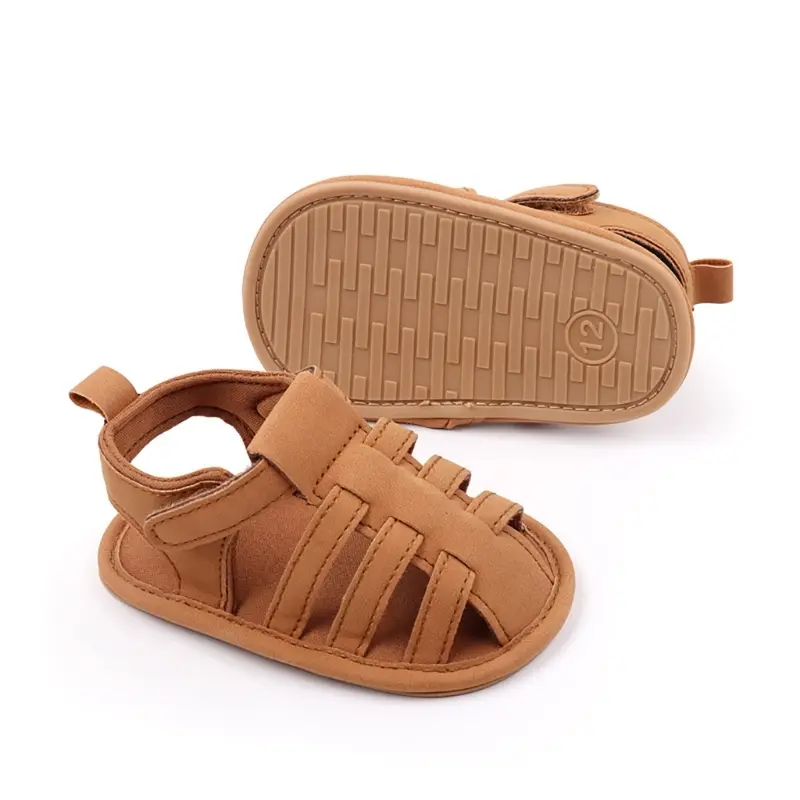 Beach Shoes for Infant First Walker Shoes PU Sandals Dress Flats QX2D