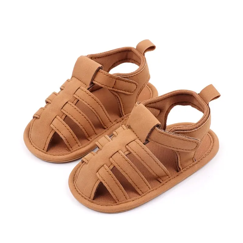 Beach Shoes for Infant First Walker Shoes PU Sandals Dress Flats QX2D
