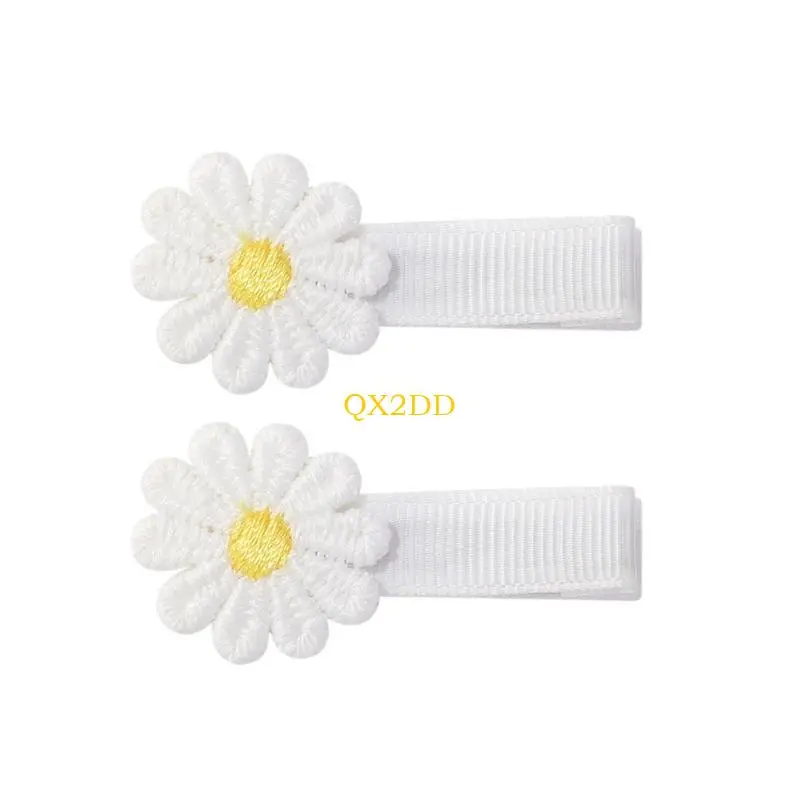 Flower Hairpins Fabric Hair Barrettes Kids Hair Ornaments for Little Girls