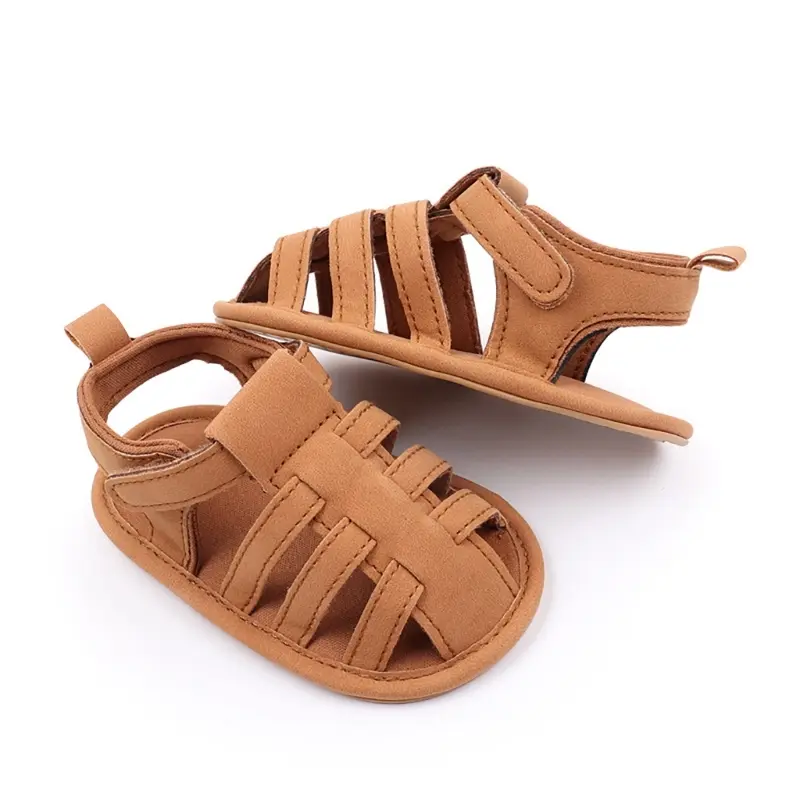 Beach Shoes for Infant First Walker Shoes PU Sandals Dress Flats QX2D