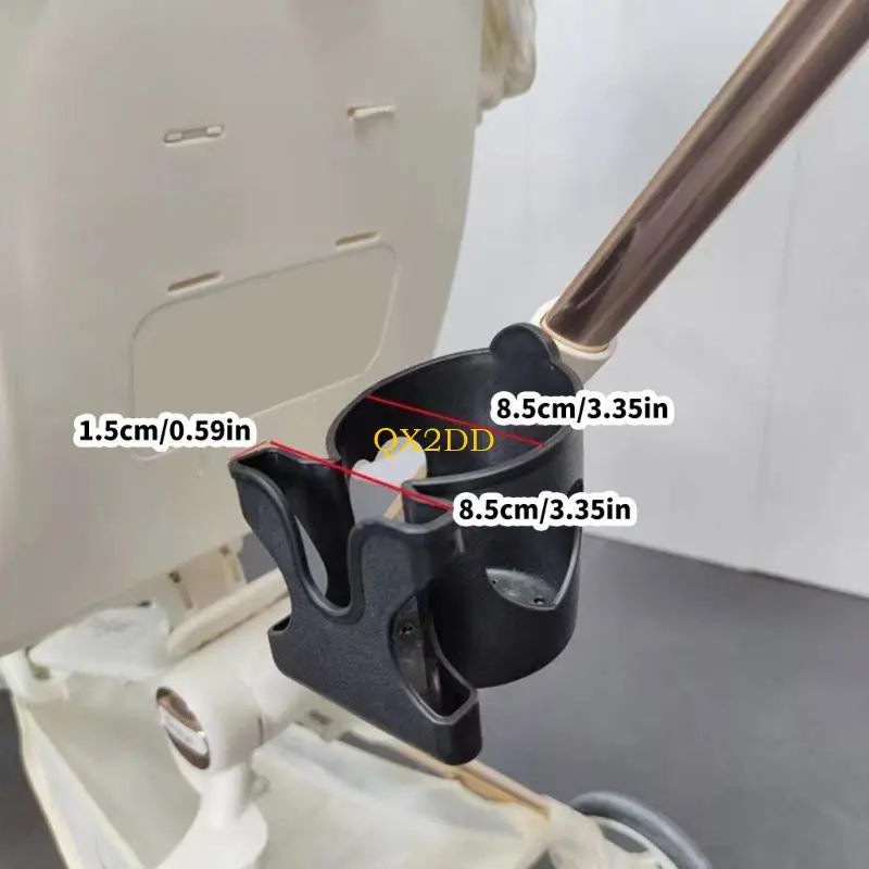 Convenient 2 In 1 Strollers Cup Holder with Bottle Compartment and Secure Phone Holder for Parents Travel Outdoor