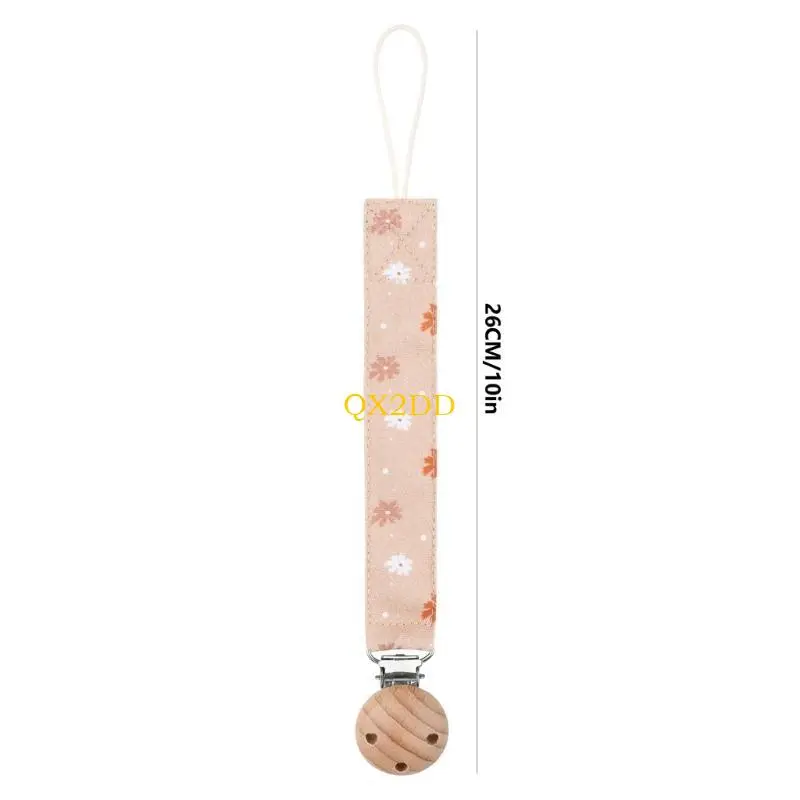 Clip Pacifier Hold Teething Clip Baby Teether Chain with Unique Designings Flowers Print Teething Toy Chain Gift