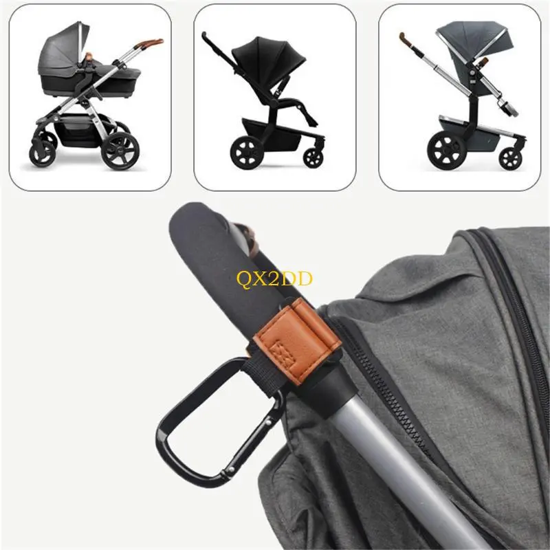 QX2D Baby Stroller Hook Hanging Carabiner Hook Bag Climbing Hook Multi-Use Hooks for Diaper Bag Mommy-Bag Pushchair Accessory
