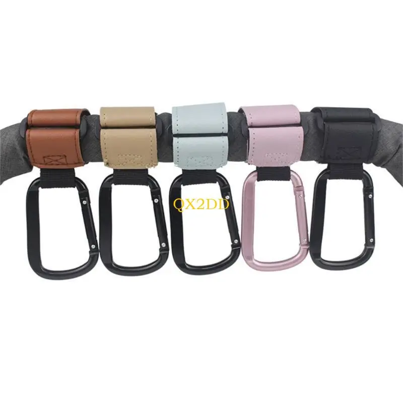 QX2D Baby Stroller Hook Hanging Carabiner Hook Bag Climbing Hook Multi-Use Hooks for Diaper Bag Mommy-Bag Pushchair Accessory