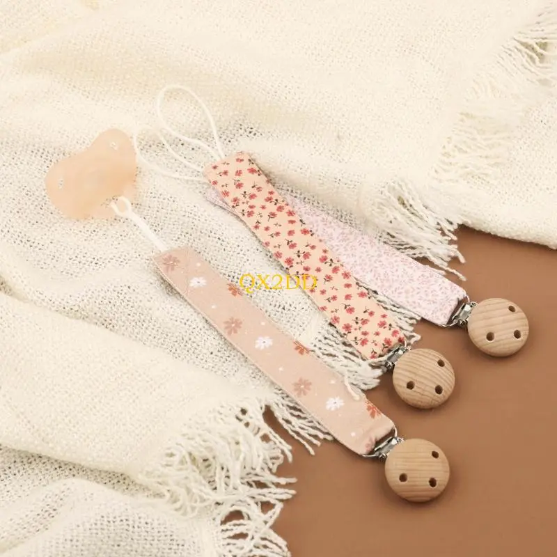 Flowers Teether Chain Baby Pacifier Clip Pacifier Clip for Boy Girls