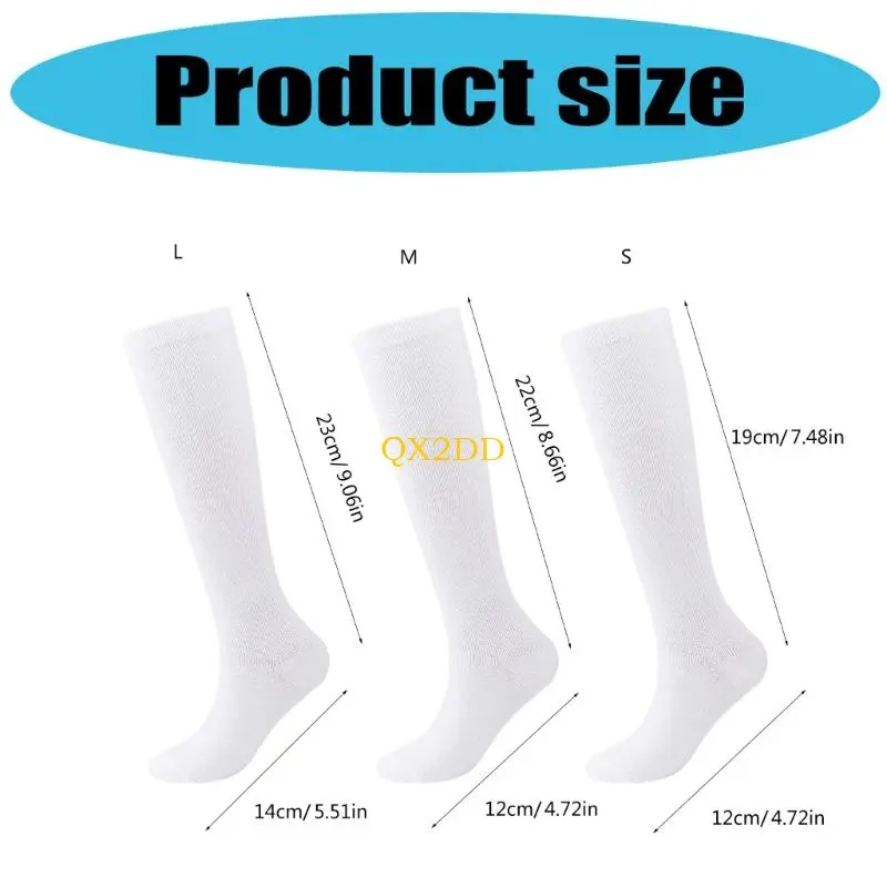 1 Pair Beer Festival Theme Short Socks Breathable In Tube Solid White Color Hosiery Stylish Kids Middle Tube Socks