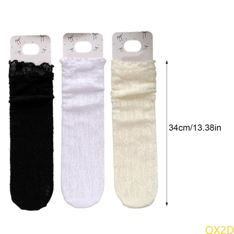 1 Pair Children's Socks Spring/Summer Thin Hollowed Out Flower Mesh Socks