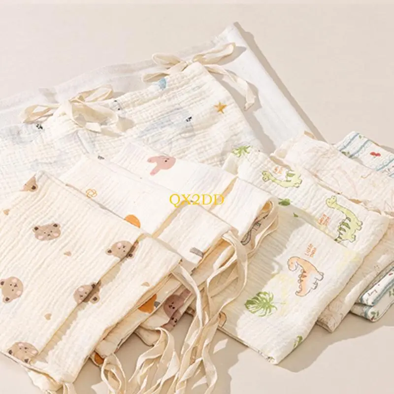 Breathable Cotton Bedside Bag with Spacious Compartments Securely Attaches to Crib Railings Baby Essential