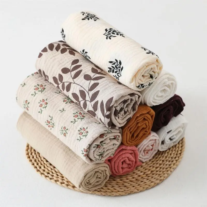 Cotton Baby Blanket Breathable Baby Wrap Lightweight for Newborns Toddlers Gift