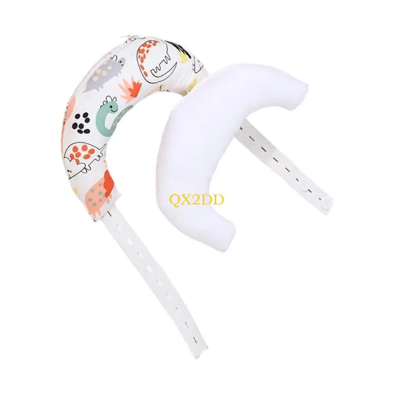 Baby Pillow with Ergonomic Neck Support Breathable Cotton Pillow with Cartoon Pattern for Newborns Infant