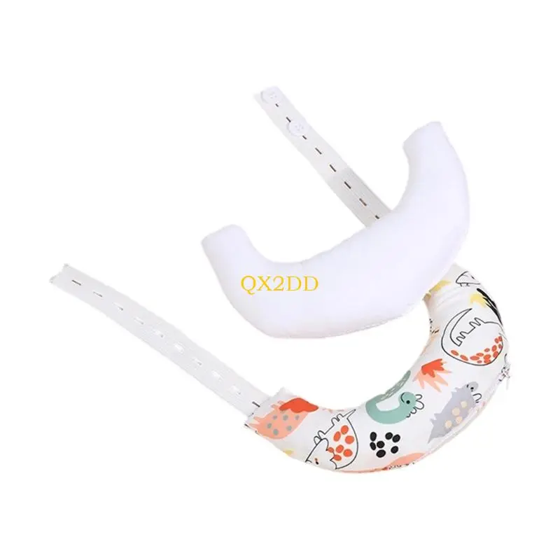 Baby Pillow with Ergonomic Neck Support Breathable Cotton Pillow with Cartoon Pattern for Newborns Infant