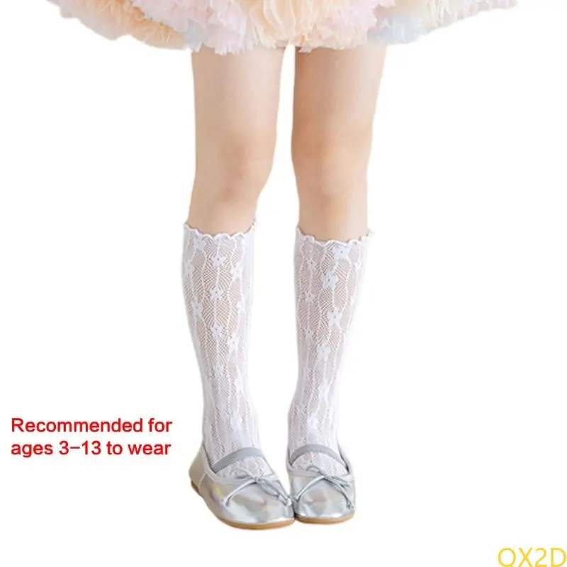 Calf Length Socks Comfortable Hosiery See Through Fishnet Middle Tube Socks