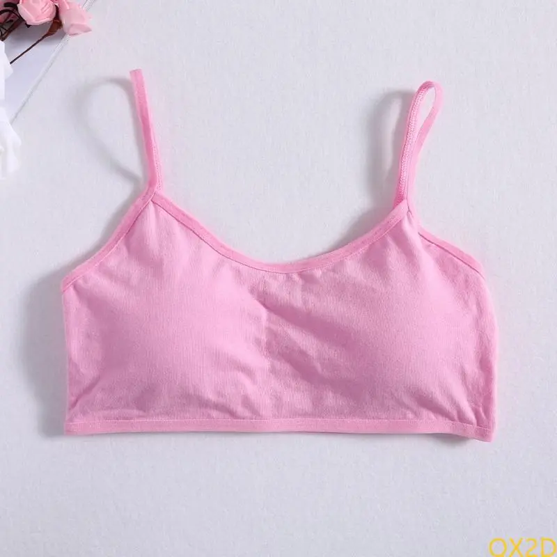 Girl Bra Teen Crop Top Underwear Vest Puberty Sport Training Bras Solid Color Streetwear Tube Top for Girl Birthday Gift
