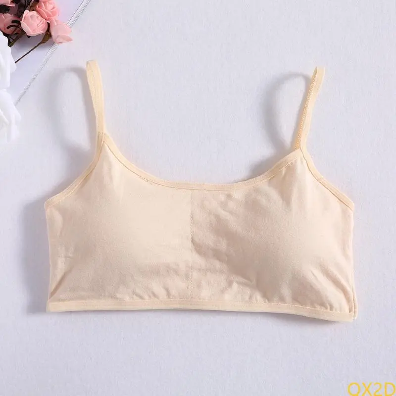 Girl Bra Teen Crop Top Underwear Vest Puberty Sport Training Bras Solid Color Streetwear Tube Top for Girl Birthday Gift