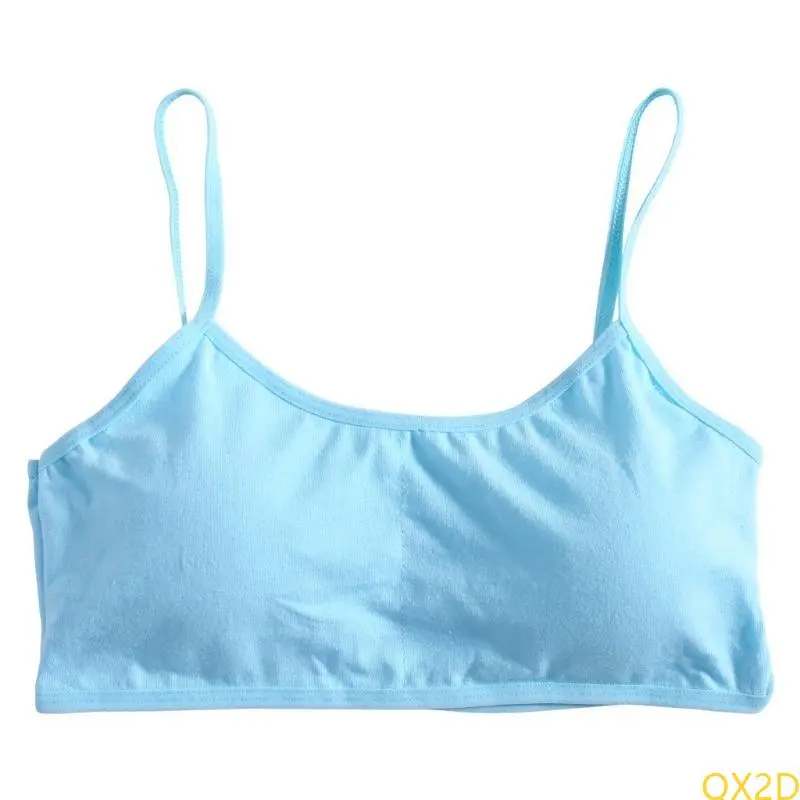 Girl Bra Teen Crop Top Underwear Vest Puberty Sport Training Bras Solid Color Streetwear Tube Top for Girl Birthday Gift