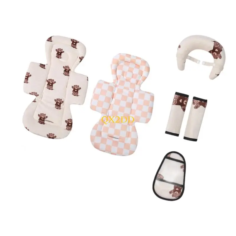 Soft Infant Car Pad Comfortable Fabric Easy Installation For Strollers And Safety Seats User Friendly Design