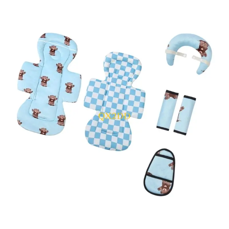 Soft Infant Car Pad Comfortable Fabric Easy Installation For Strollers And Safety Seats User Friendly Design