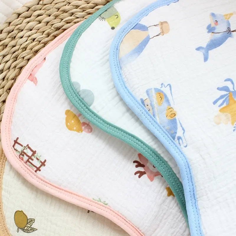 Newborns Baby Cloud Pillow Cartoon Print Infants Bed Pillow Breathable Pillow Sweat-Absorption Toddlers Pillow for Boy Girls
