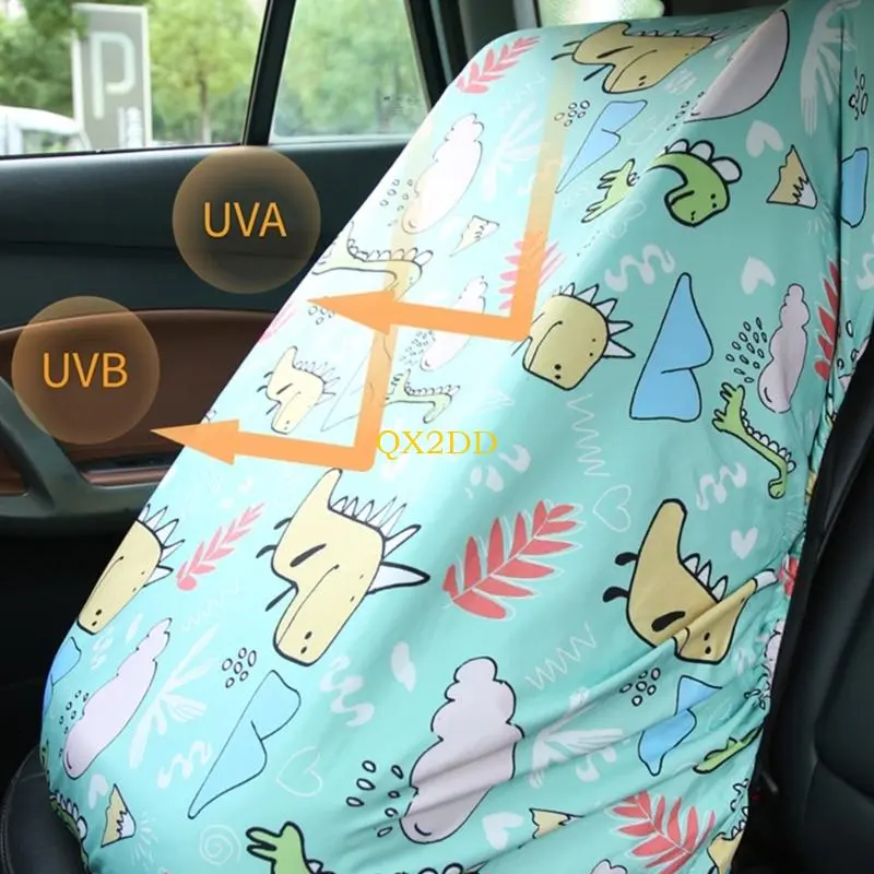 QX2D Quick Install Baby Strollers Sunshade Cover Lightweight Dust Resistant For Multiple Vehicles
