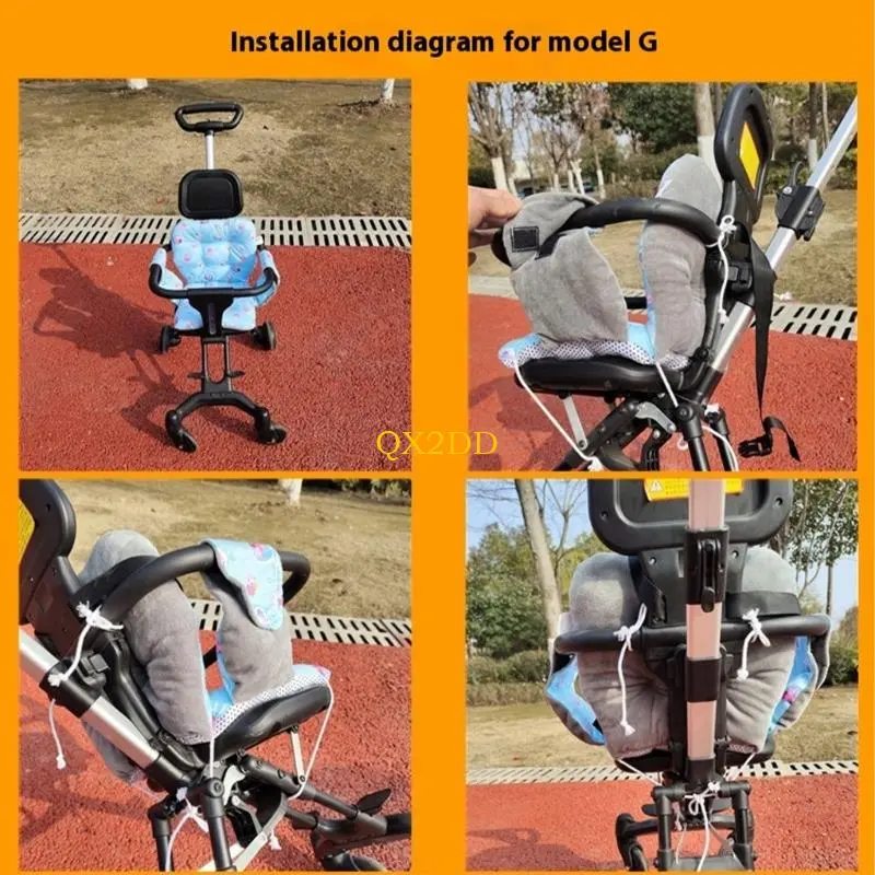 QX2D Model Specific Cart Cushion Breathable Fabric For Infant Comfort