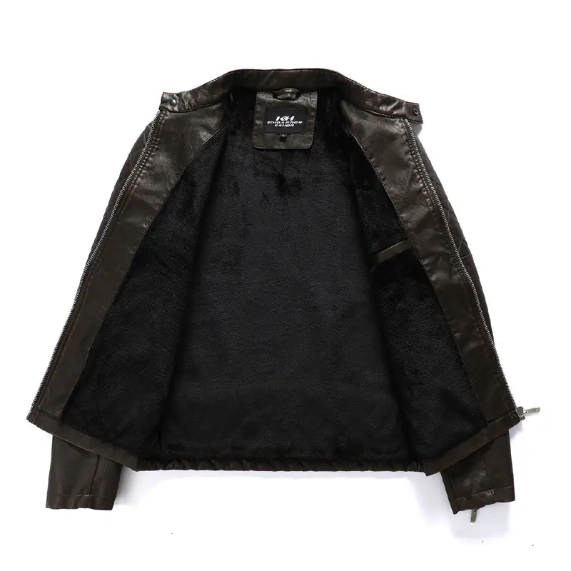 DIMUSI Men's Leather Jacket Fashion Winter Fleece Casual Motorcycle Jackets Men Faux Leather Biker Jackets Clothing 4XL