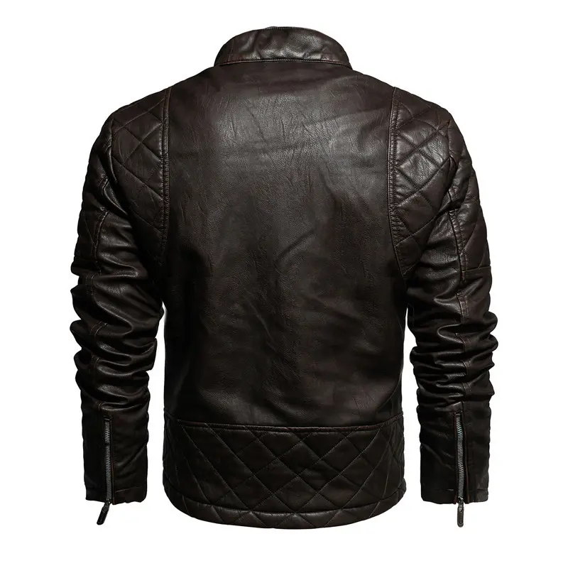 DIMUSI Men's Leather Jacket Fashion Winter Fleece Casual Motorcycle Jackets Men Faux Leather Biker Jackets Clothing 4XL