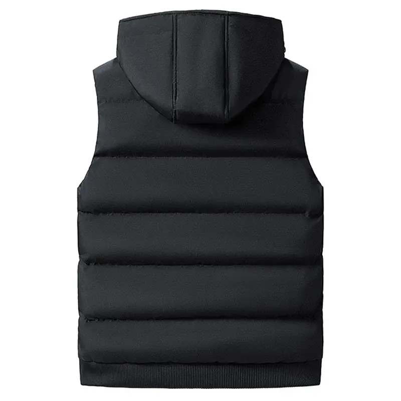 DIMUSI Men's Jacket Sleeveless Vest Winter Man Fleece Warm Vest Hooded Coats Men Thermal Windbreaker Waistcoats Brand Clothing