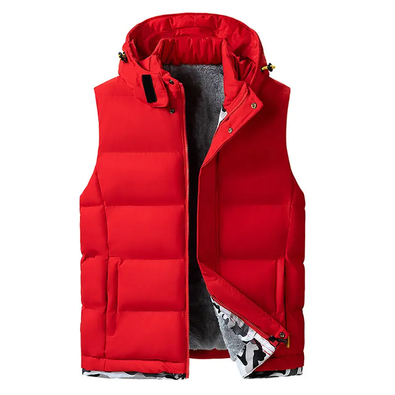 DIMUSI Men's Jacket Sleeveless Vest Winter Man Fleece Warm Vest Hooded Coats Men Thermal Windbreaker Waistcoats Brand Clothing