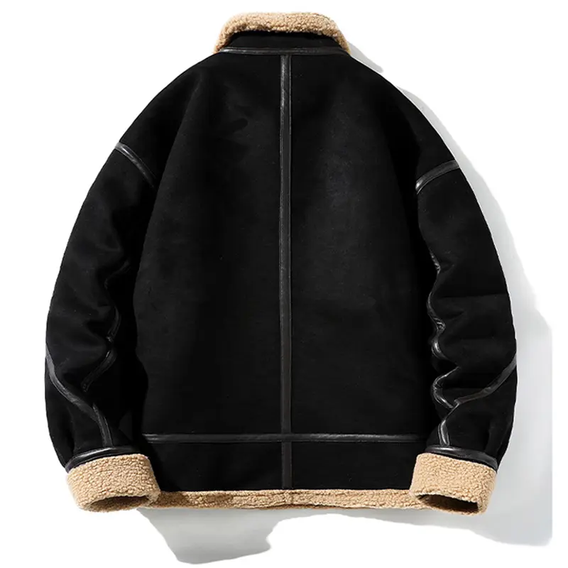 Winter Men's Suede Fleece Warm Padded Jacket Fashion Men Mountain Ski Windbreaker Coats Men Hiking Thermal Parka Jacket Clothing