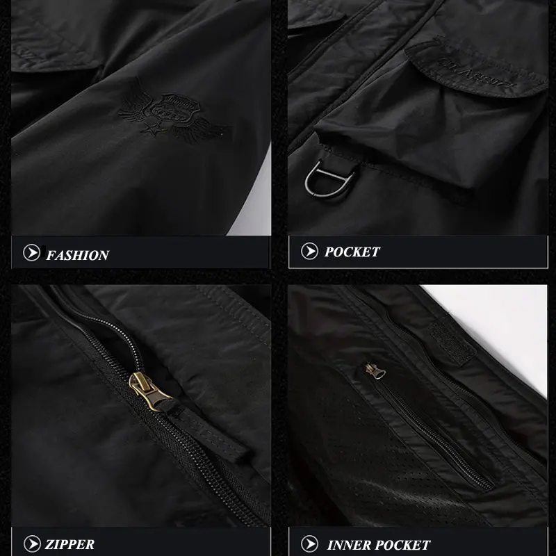 Autumn Men's Mountain SKi Jackets Casual Men Multi-pocket Windbreaker Hooded Coats Men Sports Climbing Jackets Clothing 5XL