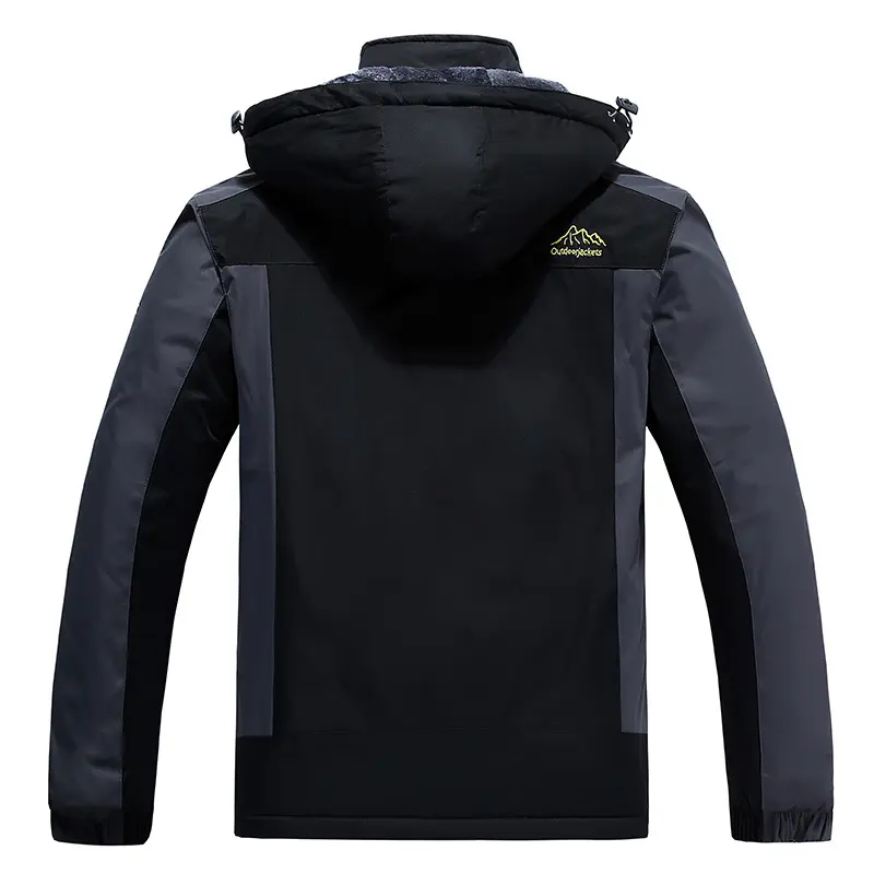 Autumn Winter Men's Mountain Ski Jackets Man Fleece Camping Warm Snow Coats Men Windbreaker Hooded Raincoats Clothing 9XL