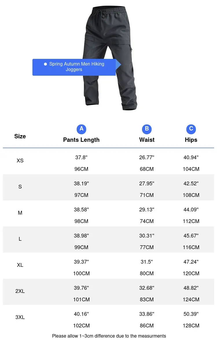 Spring Autumn Men's Hiking Pants Man Quick Dry Waterproof Climbing Joggers Men Lightweight Sports Breathable Pants Clothing