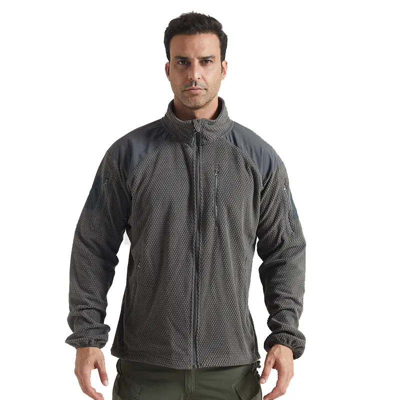 Autumn Men's Polar Fleece Warm Jackets Men Stand Collar Softshell Tactical Sweatshirts Men Climbing Thermal Windbreaker Jackets