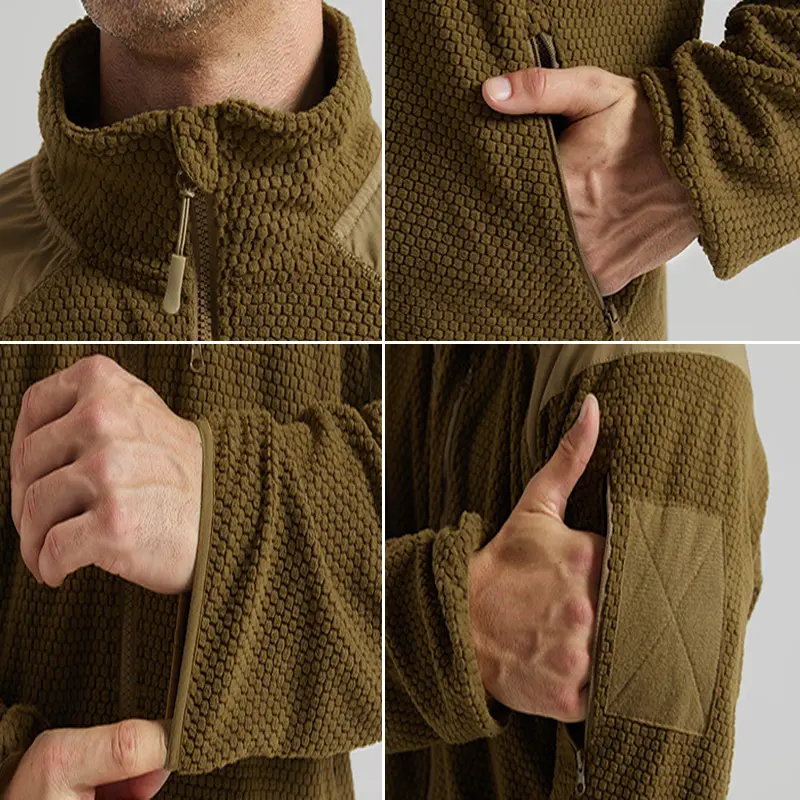 Autumn Men's Polar Fleece Warm Jackets Men Stand Collar Softshell Tactical Sweatshirts Men Climbing Thermal Windbreaker Jackets