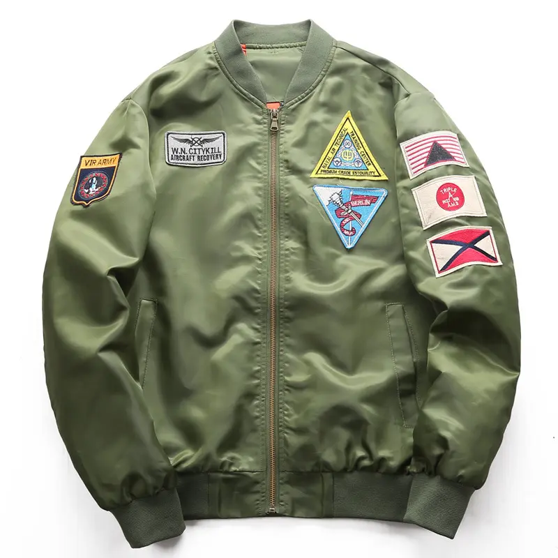 DIMUSI Bomber Jacket Mens Ma-1 Flight Jacket Pilot Air Force Male Ma1 Army Green Military motorcycle Jacket and Coats 6XL,TA039