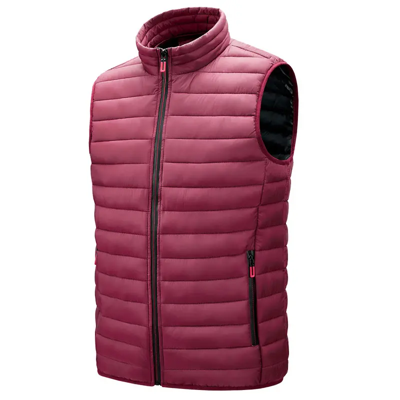 Autumn Winter Men's Padded Vests Fashion Men Stand Collar Down Sleeveless Jackets Men Stand Collar Windbreaker Waistcoats 6XL
