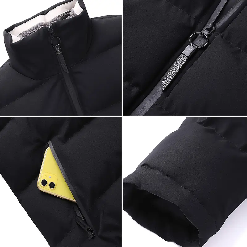 Winter Men's Warm Padded Jackets Fashion Male Stand Collar Cotton Thicken Parkas Man Windbreaker Thermal Coats Clothing