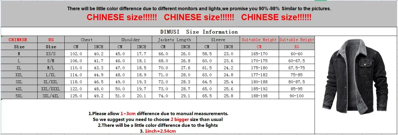 DIMUSI Winter Men's Denim Jackets Man Fleece Warm Windbreaker Jacket Fashion Mens Retro Cotton Military Jean Coats Clothing