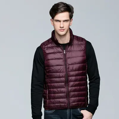 Winter Mens Ultra Light Duck Down Vests Man Mountain Ski Warm Waistcoats Men Snow Thick Climbing Windbreaker Waistcoats Clothing