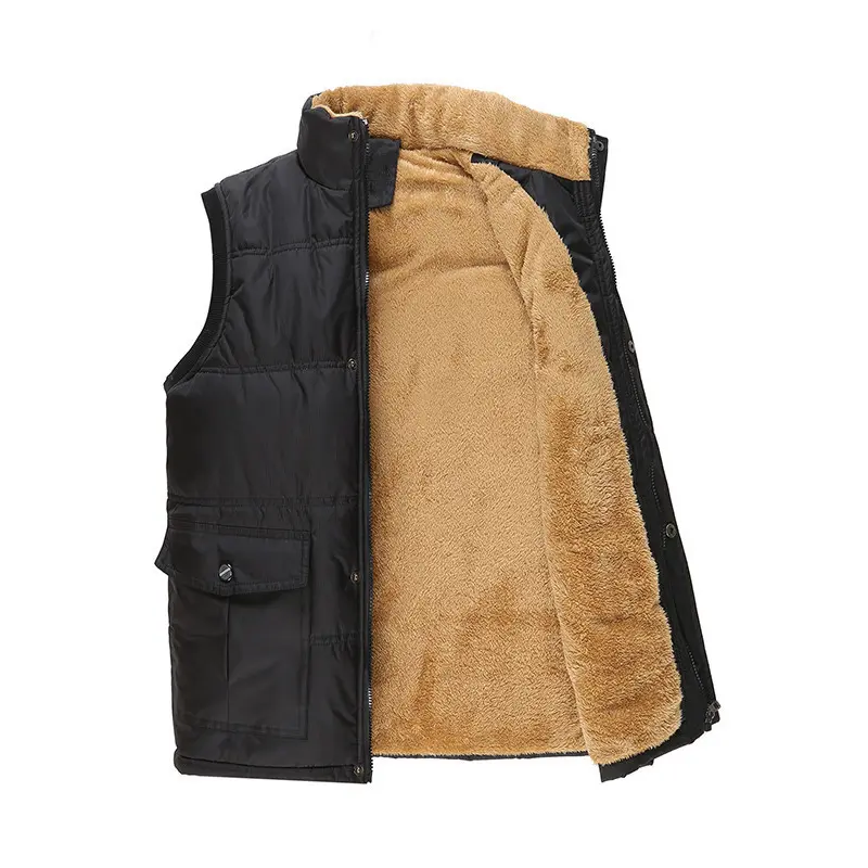 DIMUSI Autumn Winter Men Vest Male Cotton Thick Warm Waistcoat Fleece Thermal Soft Vests Mens Windproof Sleeveless Jacket 7XL
