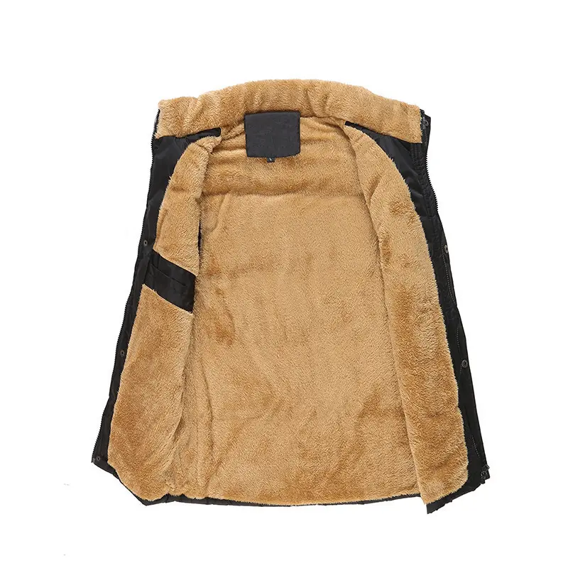 DIMUSI Autumn Winter Men Vest Male Cotton Thick Warm Waistcoat Fleece Thermal Soft Vests Mens Windproof Sleeveless Jacket 7XL
