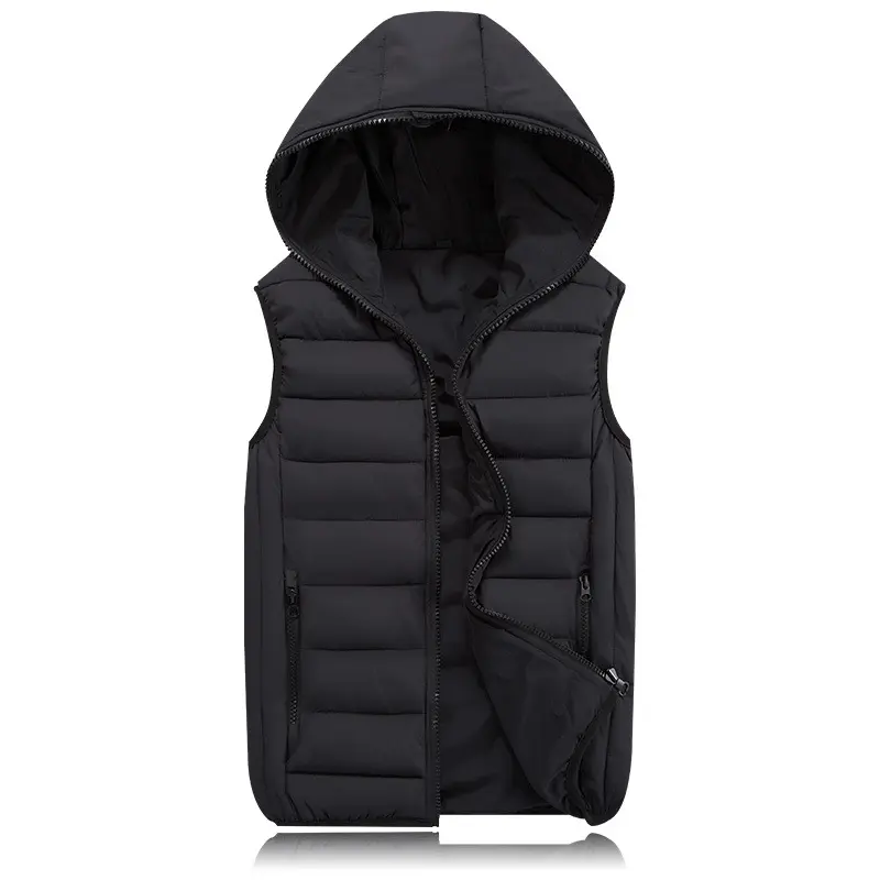 Autumn Winter Mens Warm Sleeveless Jackets Fashion Man Cotton-Padded Thicken Vests Padded Jackets Men Waistcoats Clothing
