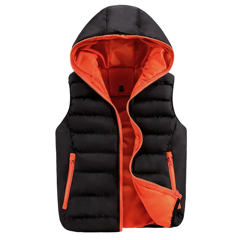 Autumn Winter Mens Warm Sleeveless Jackets Fashion Man Cotton-Padded Thicken Vests Padded Jackets Men Waistcoats Clothing