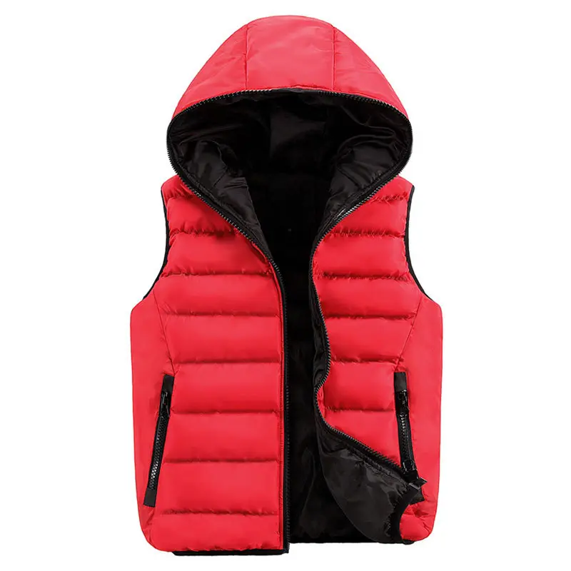 Autumn Winter Mens Warm Sleeveless Jackets Fashion Man Cotton-Padded Thicken Vests Padded Jackets Men Waistcoats Clothing