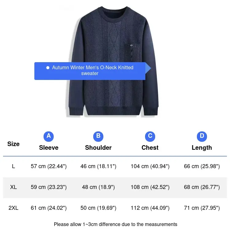 Autumn Winter Mens Knitte Sweater Casual Men Thick Warm Cashmere Pullover Men Classic O-Neck Business Sweaters Knitwear Clothing
