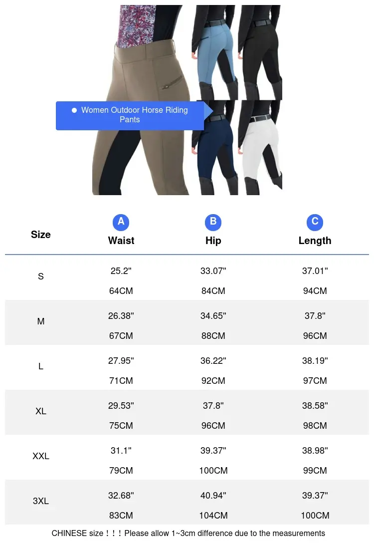 Women Running Pants Girls High-waisted Riding Horse Outdoor Equestrian Waist Elastic Skinny Camping Breeches Rider Trouser