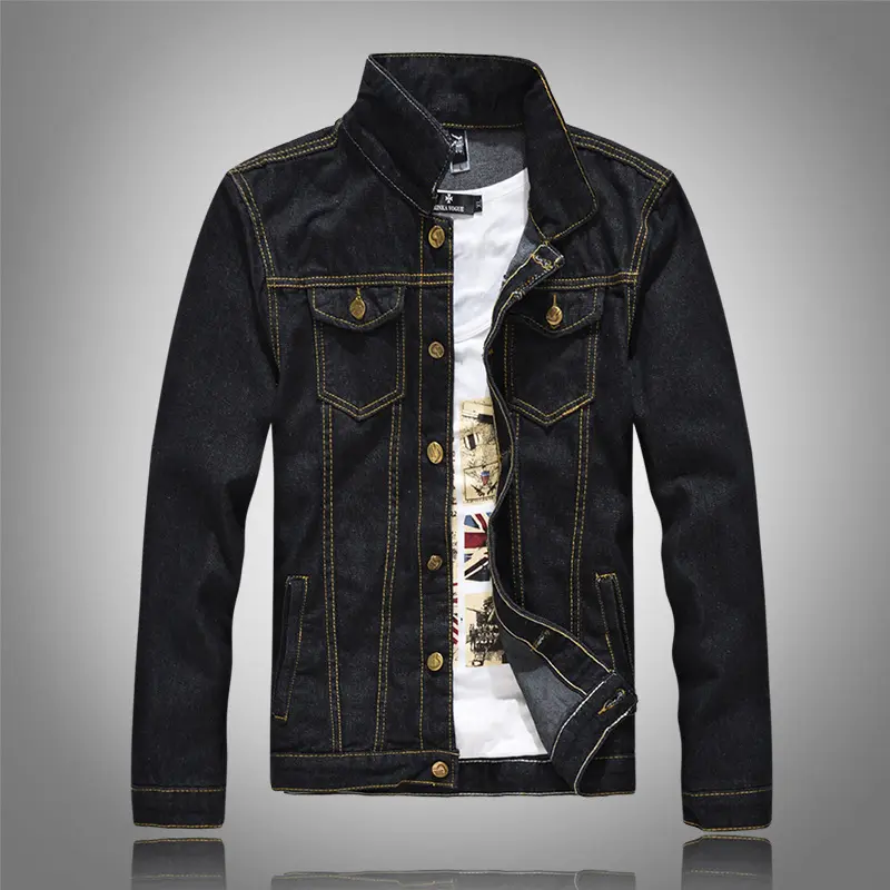 Spring Autumn Men's Denim Jacket Fashion Retro Black Biker Windbreaker Cowboy Coats Men Cotton  Streetwear Jean Jackets Clothing